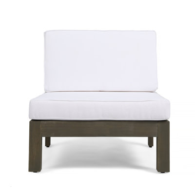 White Wood Armless Furniture, 28 In. Deep X 30.54 Wide 26.29 High, 29.84 Lb Chair In Luminous White, High Deep,