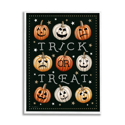 «Trick or sort Jack-O-Lanterns», art de la giclée encadrée par Elizabeth Tyndall