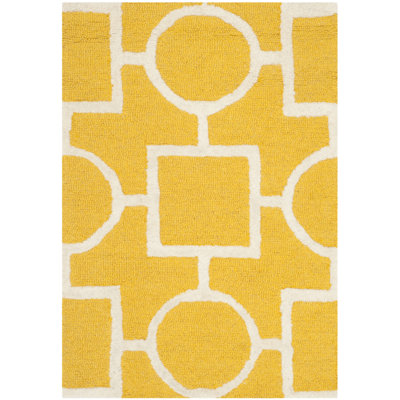 Tapis géométrique en laine touffeté à la main Cambridge
