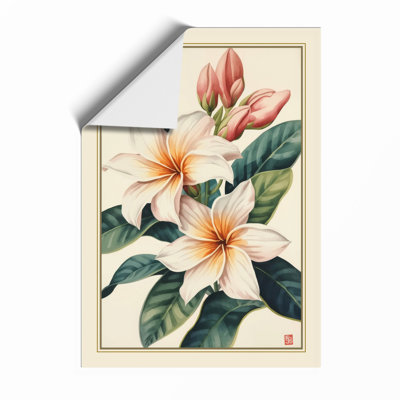 Cream Bloom Study Botanical - Framed Print