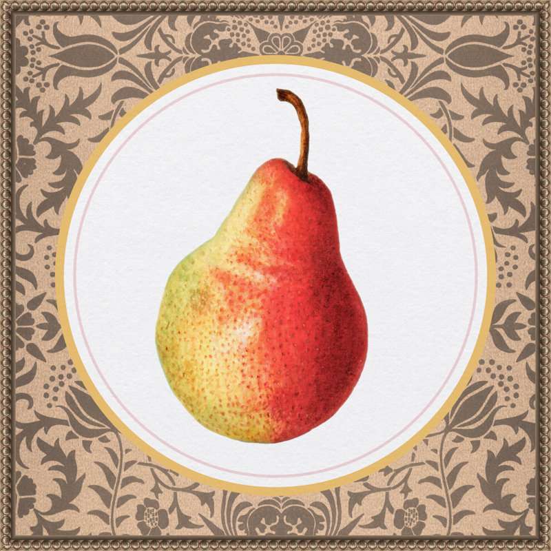 «Once Once A Pear» par Wild Violets, reproduction d'art sur toile encadrée, 22 X 22