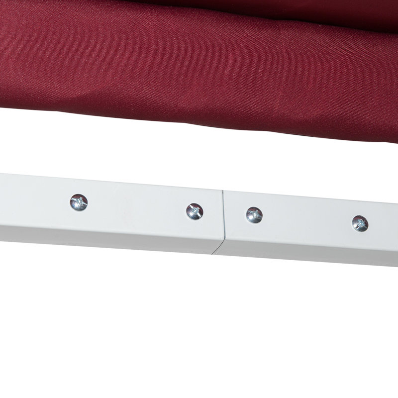 Auvent rétractable, H 0,2 po x l 8 po x P 10 po, Rouge, Couleur unie