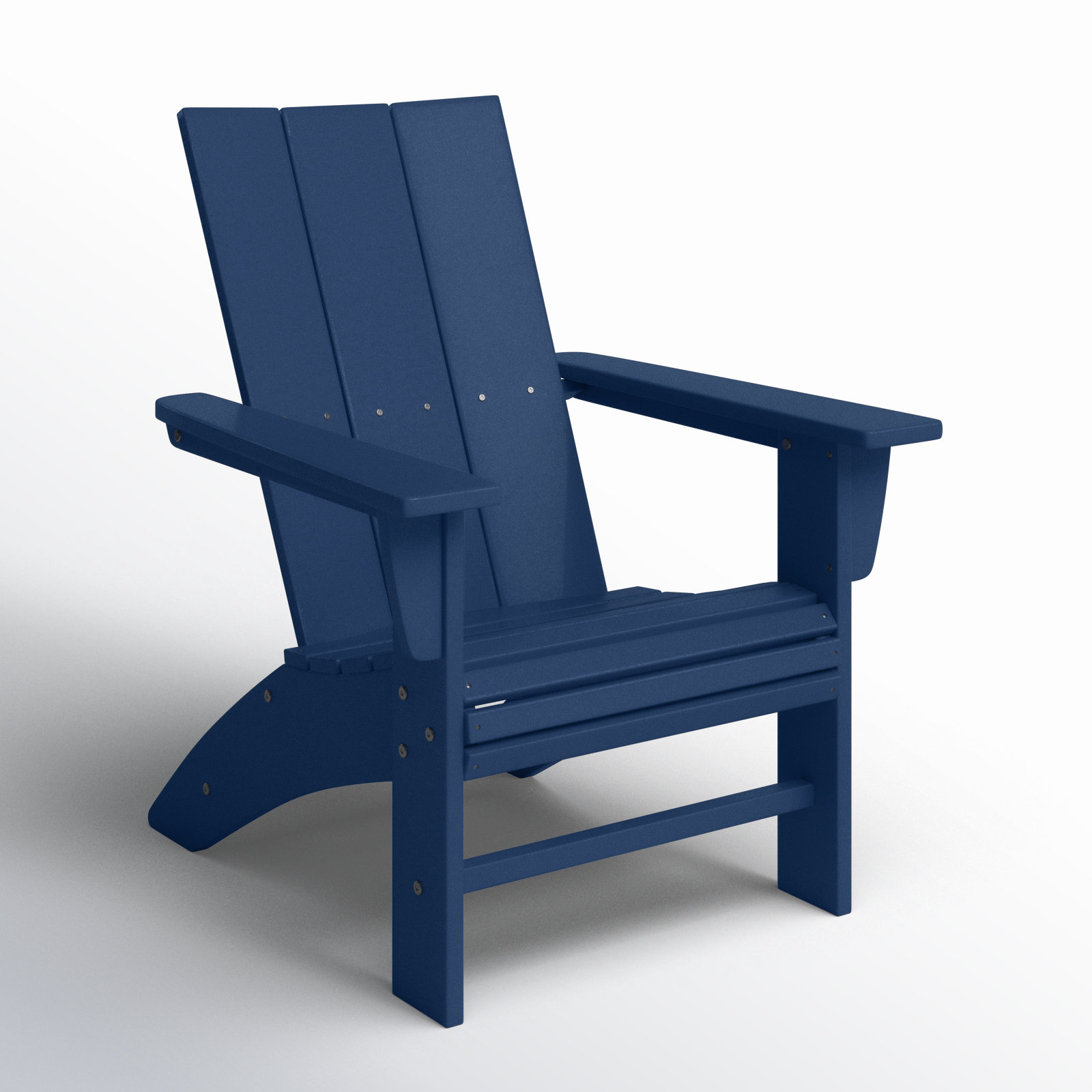 POLYWOOD Modern Curveback Adirondack Chair, Navy