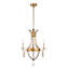 3 Light Mini Traditional Antique Gold Chandelier