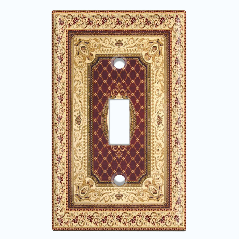 Patterned 1 - Gang Toggle Light Switch Standard Wall Plate