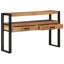 Wood, Solid Acacia Wood, Metal Side Table