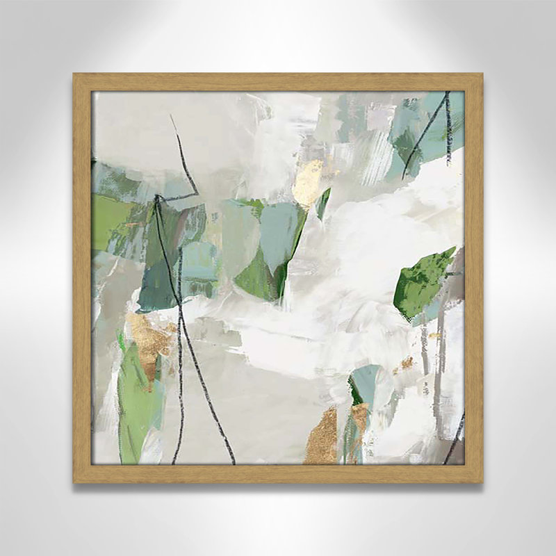 «Enchanted Emerald I» par Tom Reeves, H 17 po x l 17 po x P 1,25 po, Cadre naturel mince