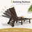 Brown Outdoor HDPE Adjustable Reclining Chaise Lounge Chair With Wheels & Cup Holder (Set of 2)-2008686231-2002182210