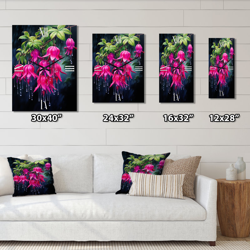 Horloge murale Colicia - Fuschia, Petit