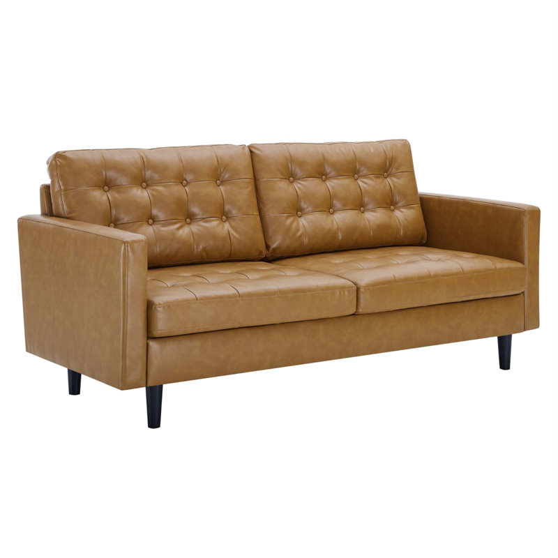 Modway Exalt Tufted Vegan Leather Sofa