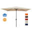 Parasol de marché rectangulaire inclinable 10 pi x 6 pi 5 po Le-2147014354