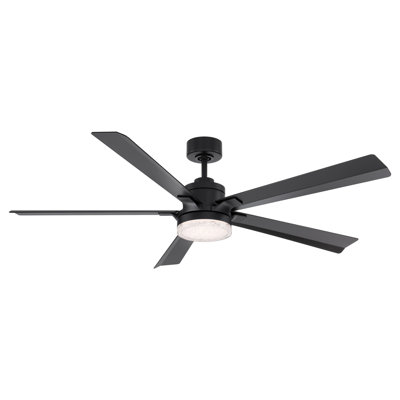 Radiant 5-Blade Smart Ceiling Fan With Integrated Dimmable LED Light and Bluetooth Remote Control Included, Selectable Color Temperature (2700K, 3000K, 3500K, 4000K)