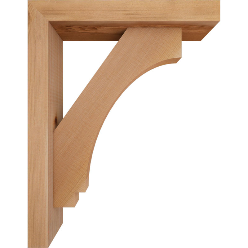 Support de bloc impérial avec entretoise décalée, 18 x 14, Cèdre rouge occidental de l 3 1/2 po (lisse)