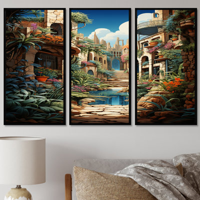 Mignardise - City Buildings Wall Art Print Set