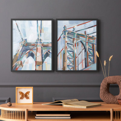 «Big City Colors I», reproduction encadrée de qualité supérieure - prête à être accrochée - aucun clou requis - aucun clou requis