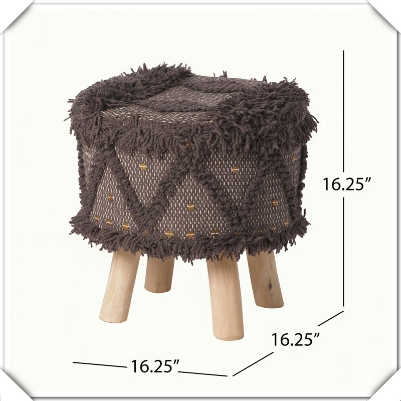 Handcrafted Wool Cotton Foot Stool Functional Stylish Versatile Practical Compact Comfortable Multi-Purpose