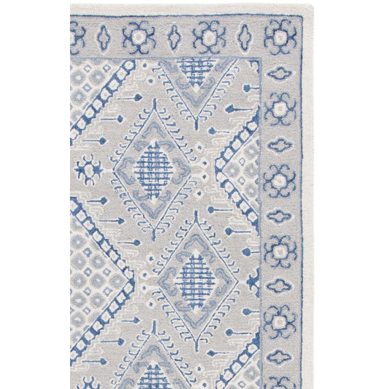Micro-Loop Hand Tufted Wool Southwestern Rug, Rectangle 2'6" x 4'