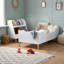Maya Single Bed - White with Natural-68901876