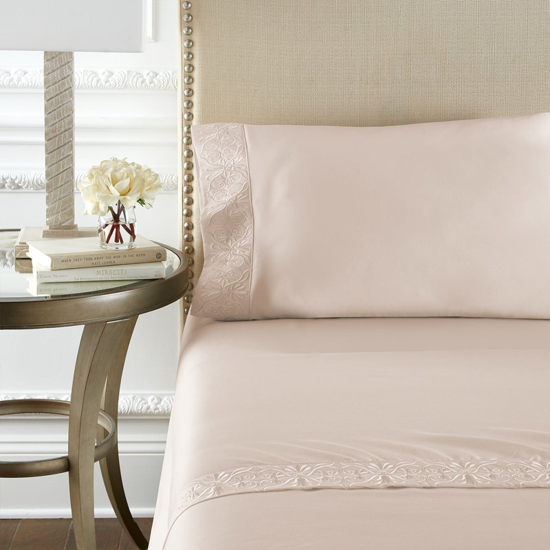 Ariane Sheet Set, King Sheet Set + 2 Pillowcases, Ivory