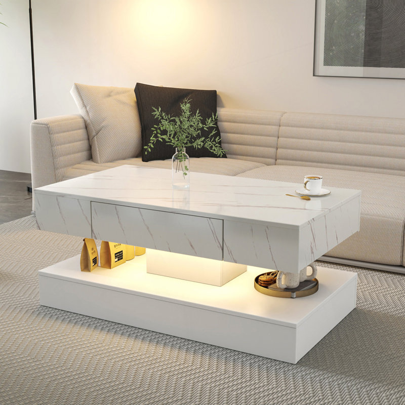Modern Coffee Table With Led Lights