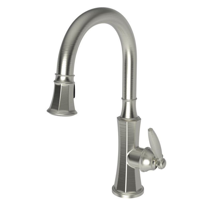 Metropole Single Handle Pull Down Kitchen Faucet, Satin Nickel