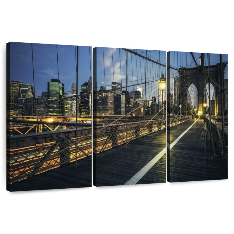 Brooklyn Bridge Lighting, 48" H x 74" W