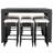 Weisser 6-Person Wicker Bar Height Dining Set with Glass Tabletop-1215807156-1309361117