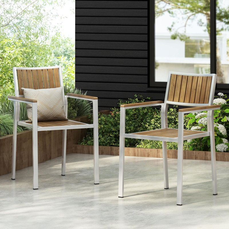Chaises en bois de corail Cape avec ensemble repas (ensemble de 2)
