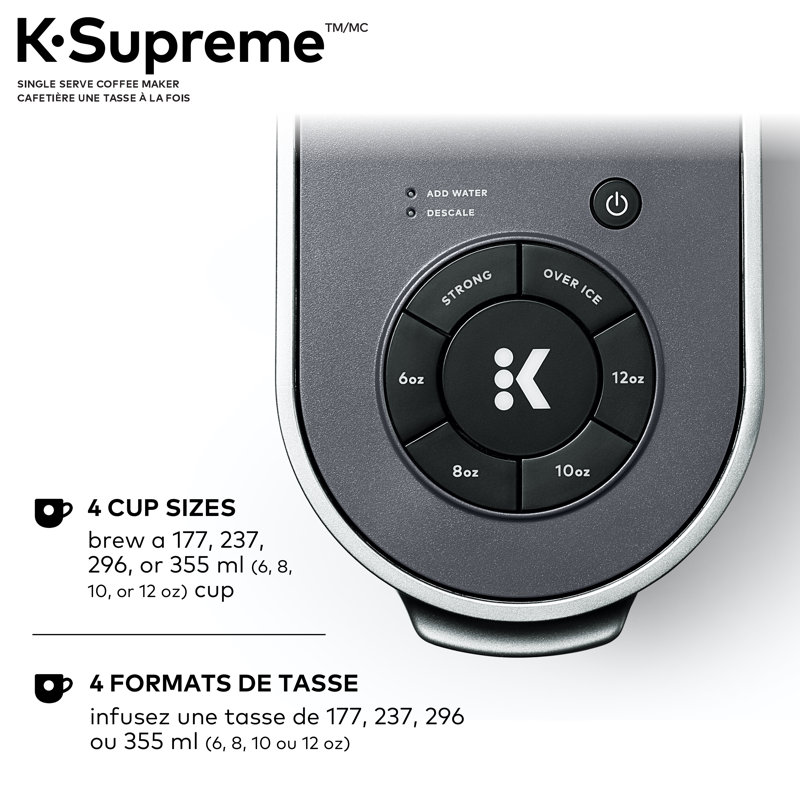 Cafetière à dosette K-Supreme Keurig K-Supreme, Gris