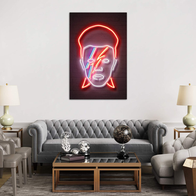 Bowie by Octavian Mielu - Wrapped Canvas Giclee Art Print, 66.04 cm H x 45.72 cm W x 1.91 cm D