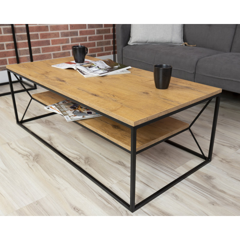Gause Frame Coffee Table with Storage, 40cm H x 120cm W x 60cm D
