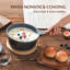 Casserole antiadhésive avec couvercle, ensemble de casseroles avec revêtement en granit suisse, comptoir à induction, sans PFOA ajouté intentionnellement