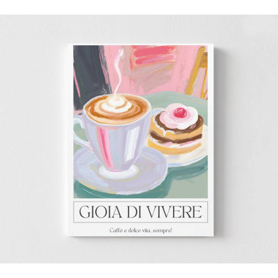 Gioia di Vivere Café Poster – Modern Italian Coffee Art Print