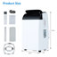 Climatiseur portatif 12 000 BTU avec télécommande pour chambre à coucher, bureau