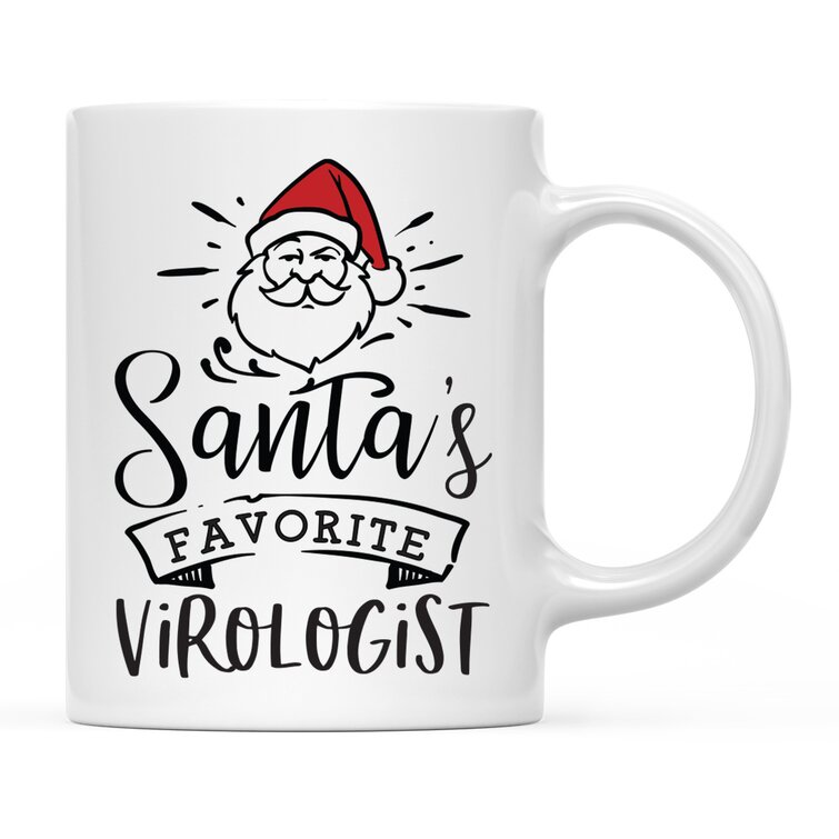 Koyal Wholesale Ceramic coffee mug, santa's favourite virologist ...