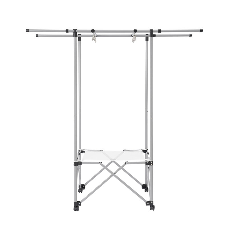 Foldable Clothing Rack, Silver