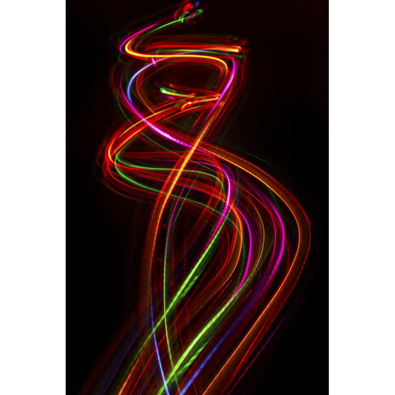 Blurred Abstract Line From Led Light - Wrapped Canvas Print, 46cm H x 30cm W x 3.8cm D