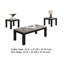 Ensemble de 3 tables basses et 2 tables de bout, plateau en béton gris, pieds en bois noir