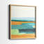 Impression encadrée turquoise et orange I-Premium - prête à être accrochée - aucun clou requis - aucun clou requis-671008854-671008849