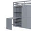 Lit mezzanine avec garde-robe, bureau et tablettes (non inclus)-543677256
