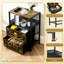 Table de chevet 2 tiroirs en tissu avec station de charge Golden Octopus