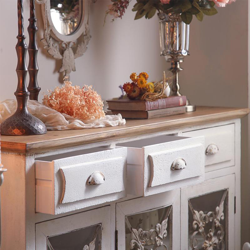 European style rustic decoration accent cabinet