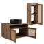 Meuble-lavabo de 30 po avec lavabo d'art en céramique et armoire latérale, 2 portes à fermeture douce, fixation à flotteur-1566378640-1566378642