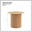 Petite table d'appoint 17,71 pouces ronde cannelée ronde pour table de chevet Mid Century-32929129