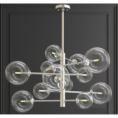 Lustre en fer et laiton