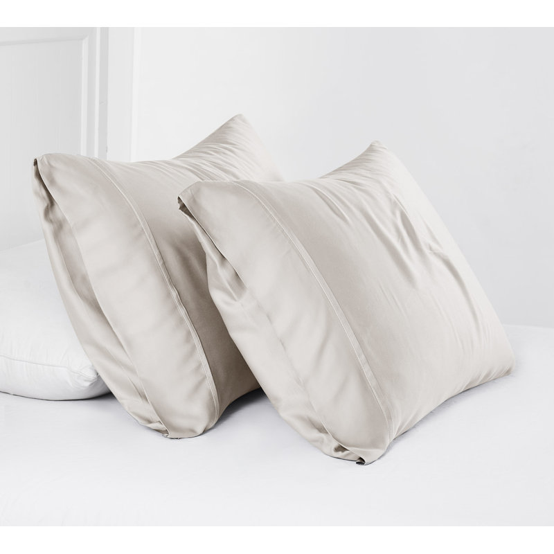 Taie d'oreiller 100% en rayonne 300 TC Southshore Fine Linens, Très grand, Os