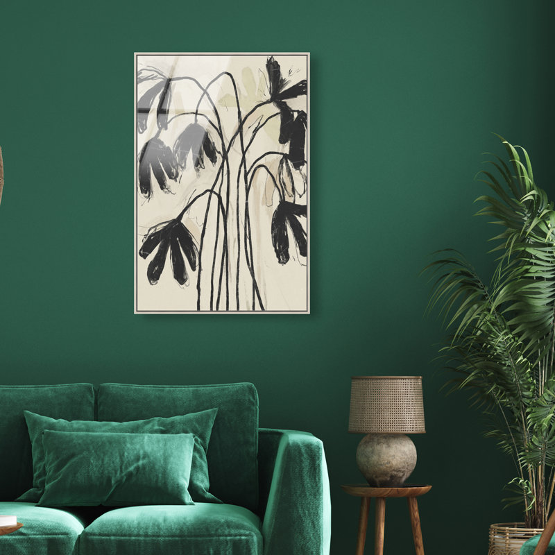 Tree Abstract Studio Print by Oliver Gal, 46"H x 31"W, Silver Floater Frame