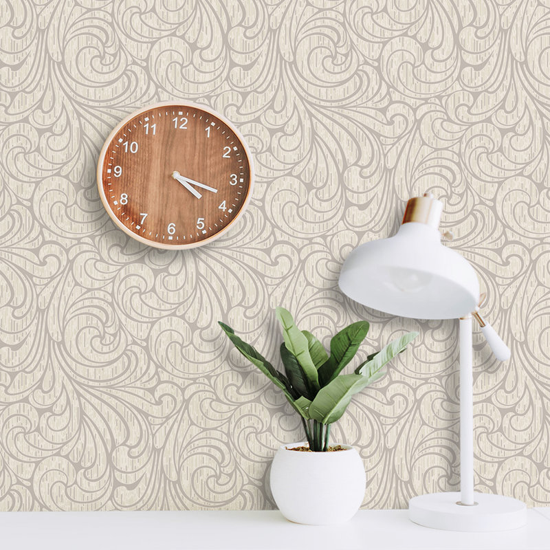 Rouleau de papier peint L 51,18 po x L 41,64 po christner, Brun