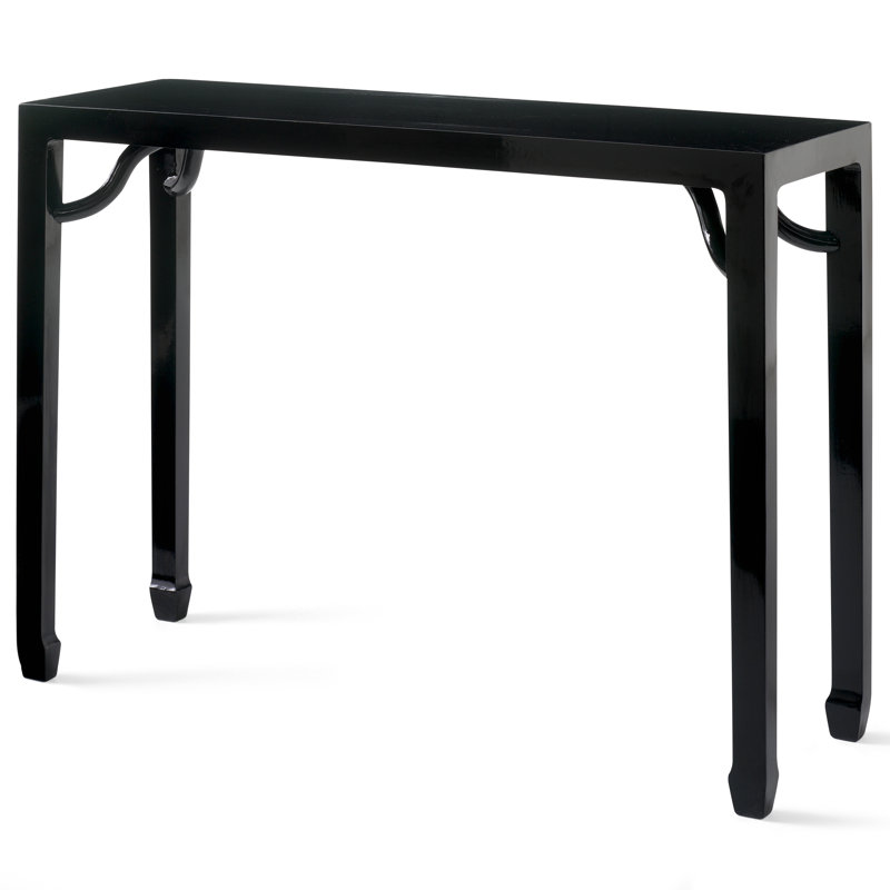 Hangzhou 120cm Solid Wood Console Table, Black Lacquer