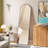 Full Length Mirror With Stand 59"X16" Arched Leaning Mirror Hanging Wall Mounted Mirror Aluminum Frame Body Floor Large Mirror Free Standing Simple Home Decor For Living Room Bedroom